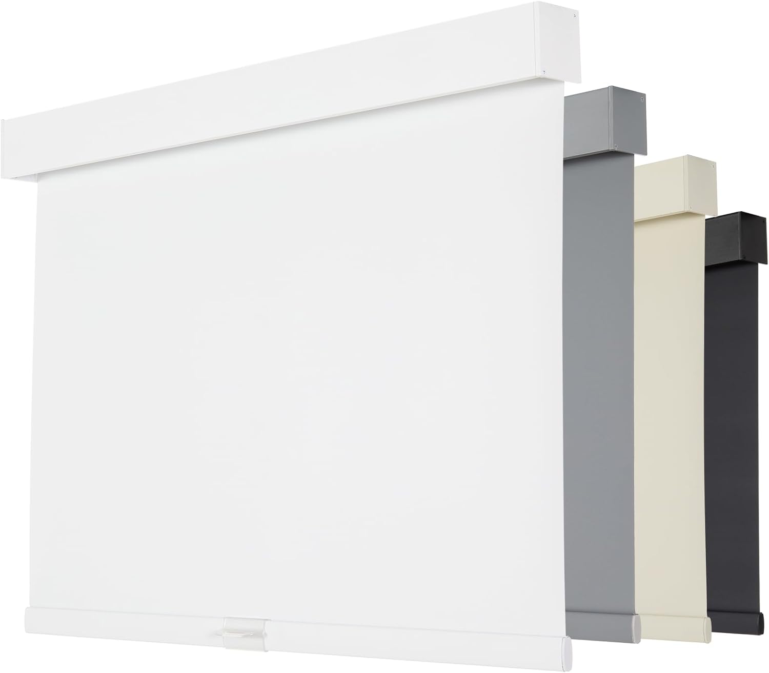 Persilux Cordless Blackout Roller Shades for Windows, Free-Stop With Valance, Thermal Insulated Fabric Blinds, UV Protection for Home and Bedroom (Black, 15" W x 64" H)